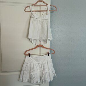 Day + Moon White Top and Skort Set